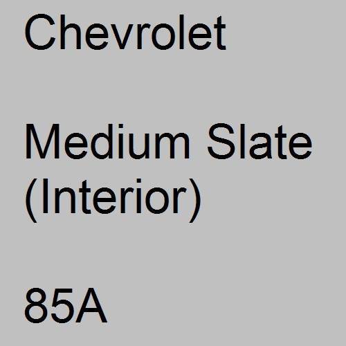 Chevrolet, Medium Slate (Interior), 85A.